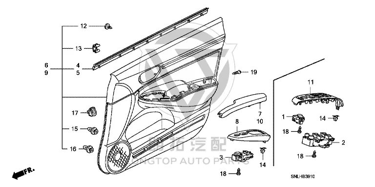 Front Door Window Lift Switch 35750-SNV-H52 35750SNVH52 for Honda Ciimo