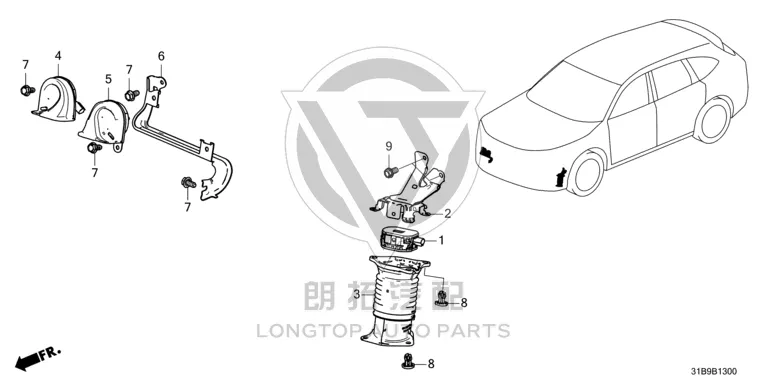 Bass Speaker 38100-T7JH1 38100T7JH12 for Honda