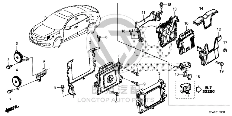 Horn speaker 38150-TEAH0 38150TEAH0 for Honda