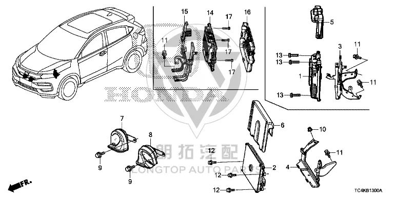 Horn Speaker 38150-T7JH12 38150T7JH12 for Honda