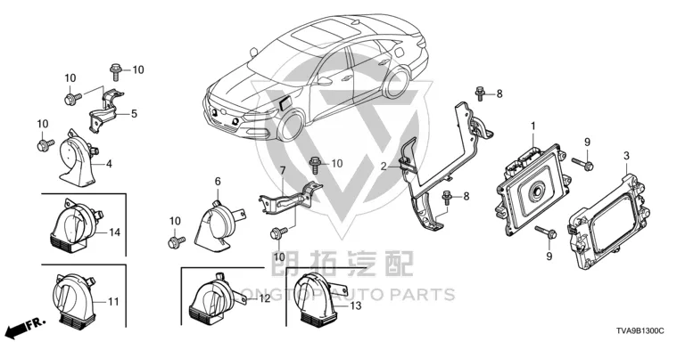 Horn speaker 38150-TVA-H01 38150TVAH01 for Honda