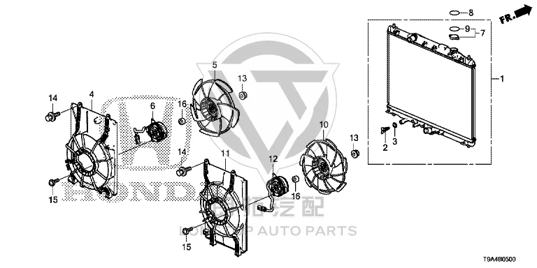 Radiator Fan Motor 19030-55AZ0-1 1903055AZ01 for Honda