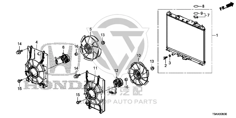 Radiator Fan Cover 19015-5AZ01 1901555AZ01 for Honda