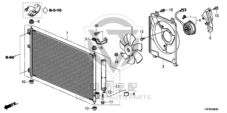 Condenser 80110-T6PH0 80110T6PH01 for Honda
