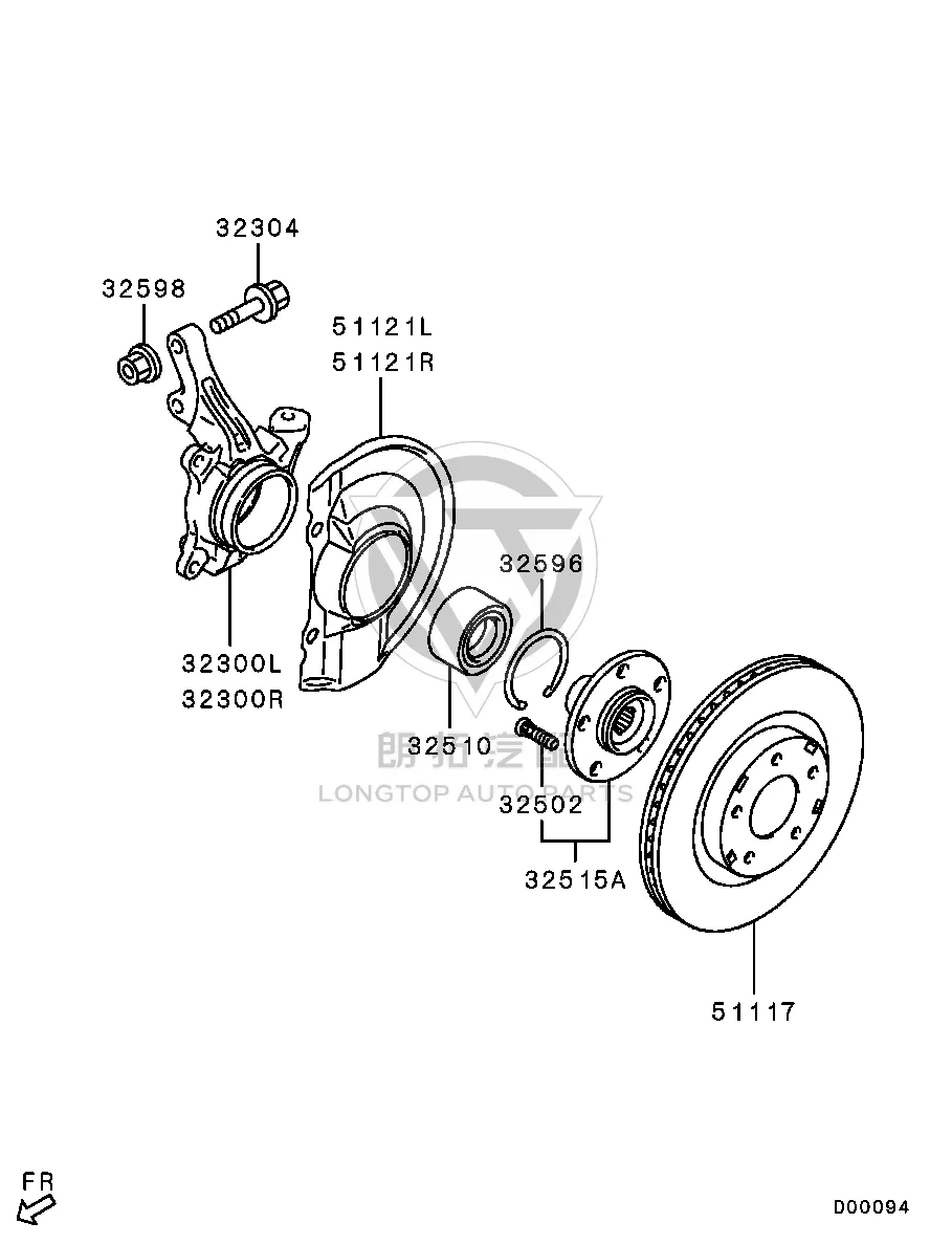 Front Steering Knuckle (Left) 3870A-185 3870A185 for Mitsubishi GA1W