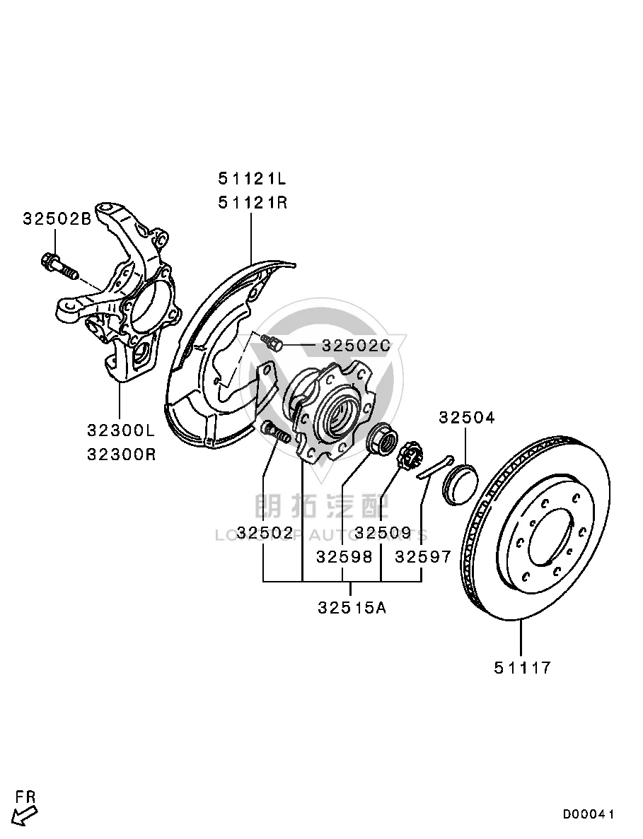 Front Brake Disc (Right) 4615A-06100 4615A06100 for Mitsubishi V87W