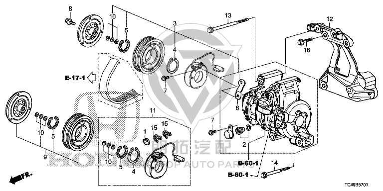 Air Conditioning Pump 38810-51BH0 3881051BH01 for Honda