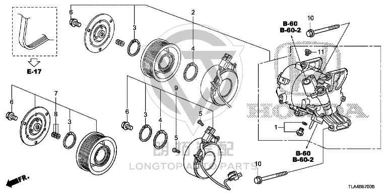 Air Conditioning Pump 38810-5WAH0 388105WAH02 for Honda