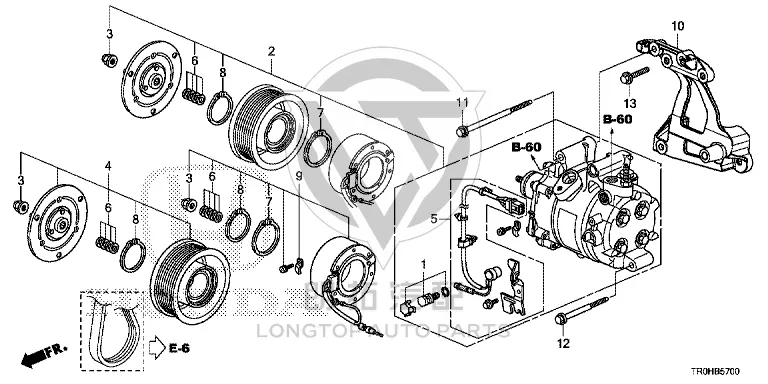 Air Conditioning Pump 38810-R1GH0 38810R1GH02 for Honda
