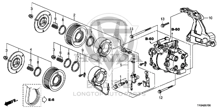 Air Conditioning Pump Pulley 38900-R1AA0 38900R1AA02 for Honda