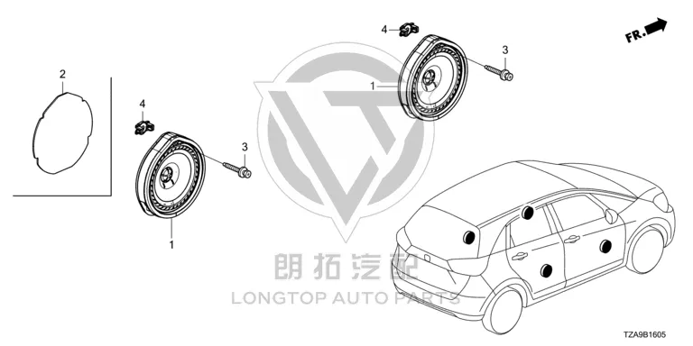 Front Door Speaker 39120-T9A-T01 39120T9AT01 for Honda