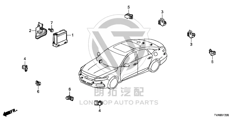 Rear Bumper Parking Sensor Left Outer 39680-T0A-R12A5 39680T0AR12A5 for Honda