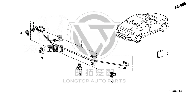 Rear Bumper Parking Sensor 39680-TEX-Y41B4 39680TEXY41B4 for Honda