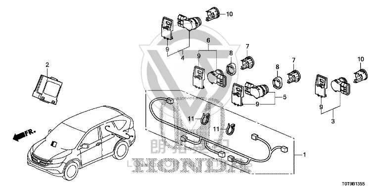 Rear Bumper Parking Sensor 39680-TV0E0 39680TV0E0 for Honda