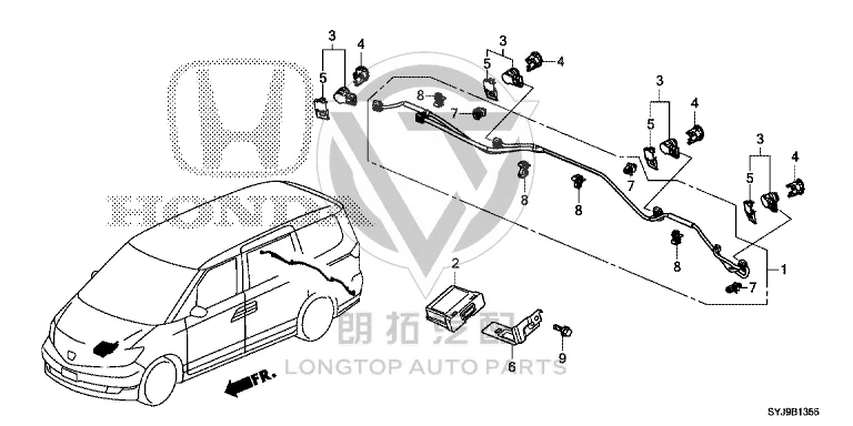 Rear Bumper Parking Sensor 39680-TV0-E11ZG 39680TV0E11ZG for Honda