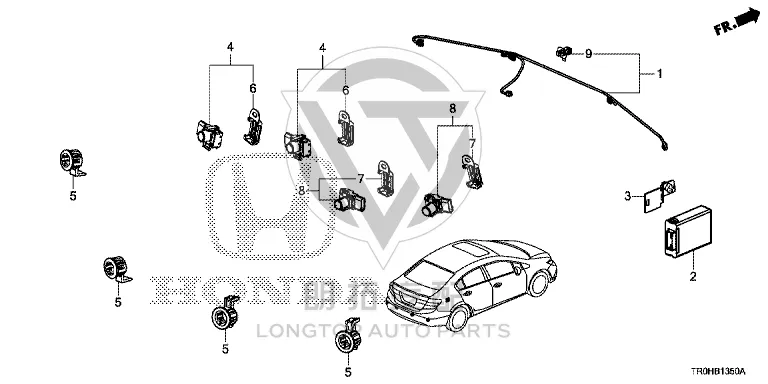 Rear Bumper Camera Trim Cover 39681-TS6-H01ZE 39681TS6H01ZE for Honda
