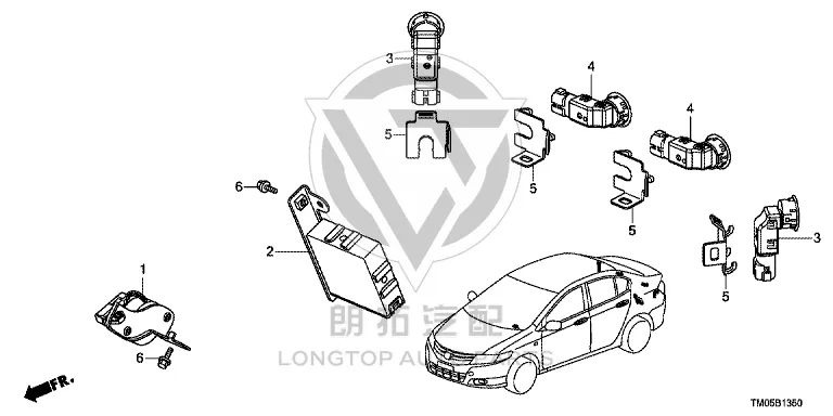 Rear Bumper Radar Sensor Bracket 39691-TC000 39691TC0003 for Honda