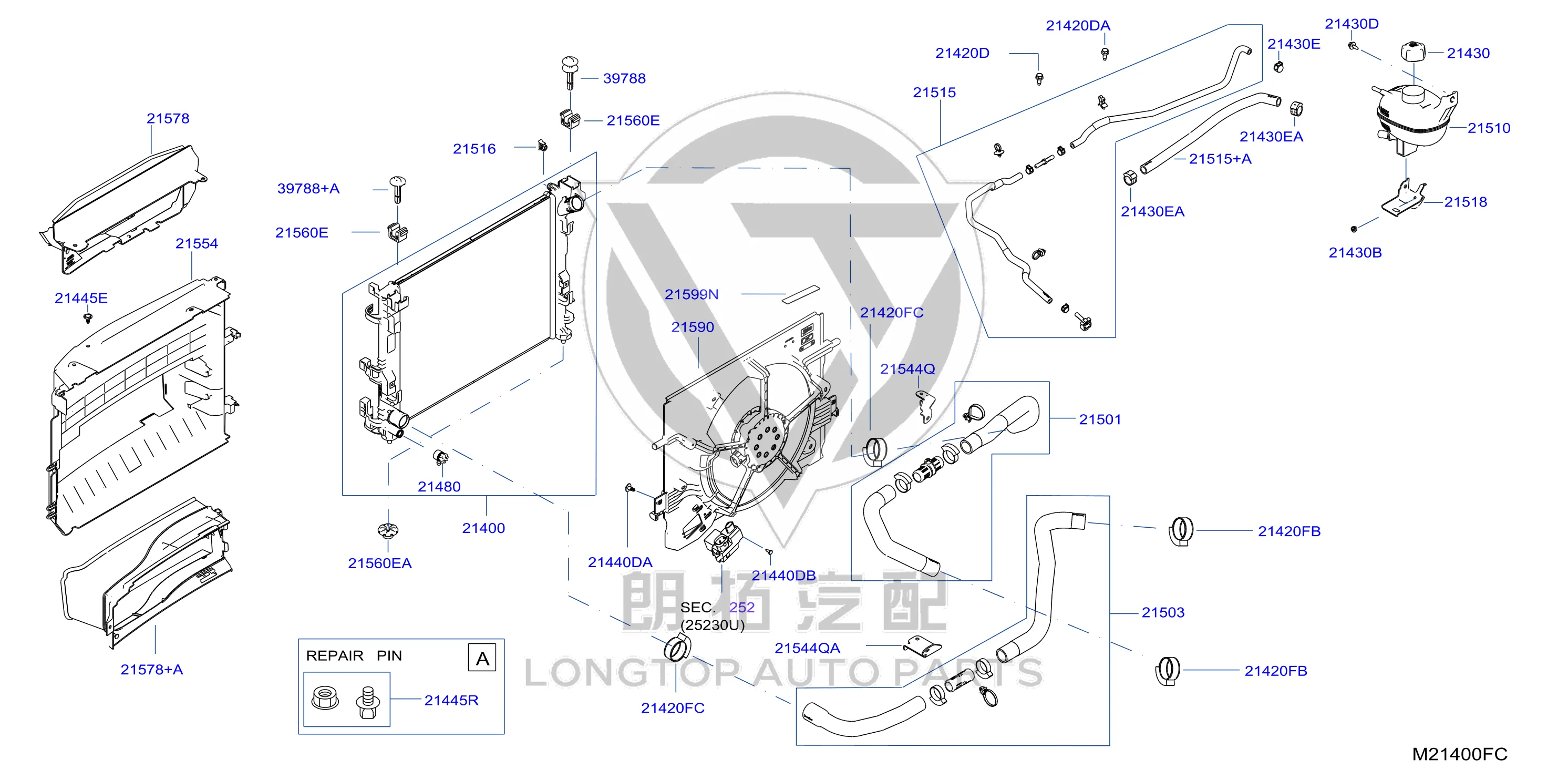 Radiator Locating Pin 39788-5RB0B 397885RB0B for Nissan