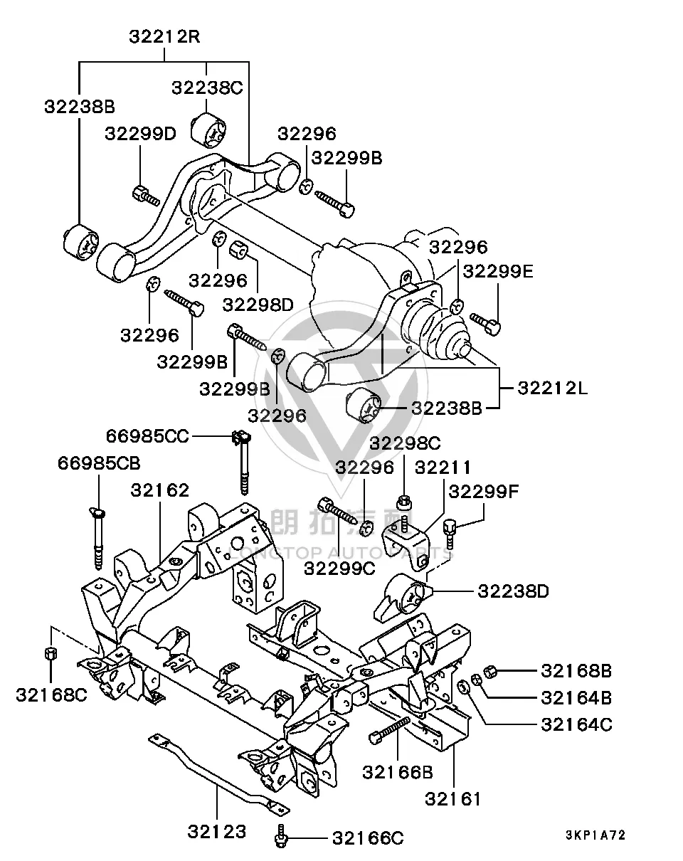Bolt with pad MR411-962 MR411962 for Mitsubishi V87W