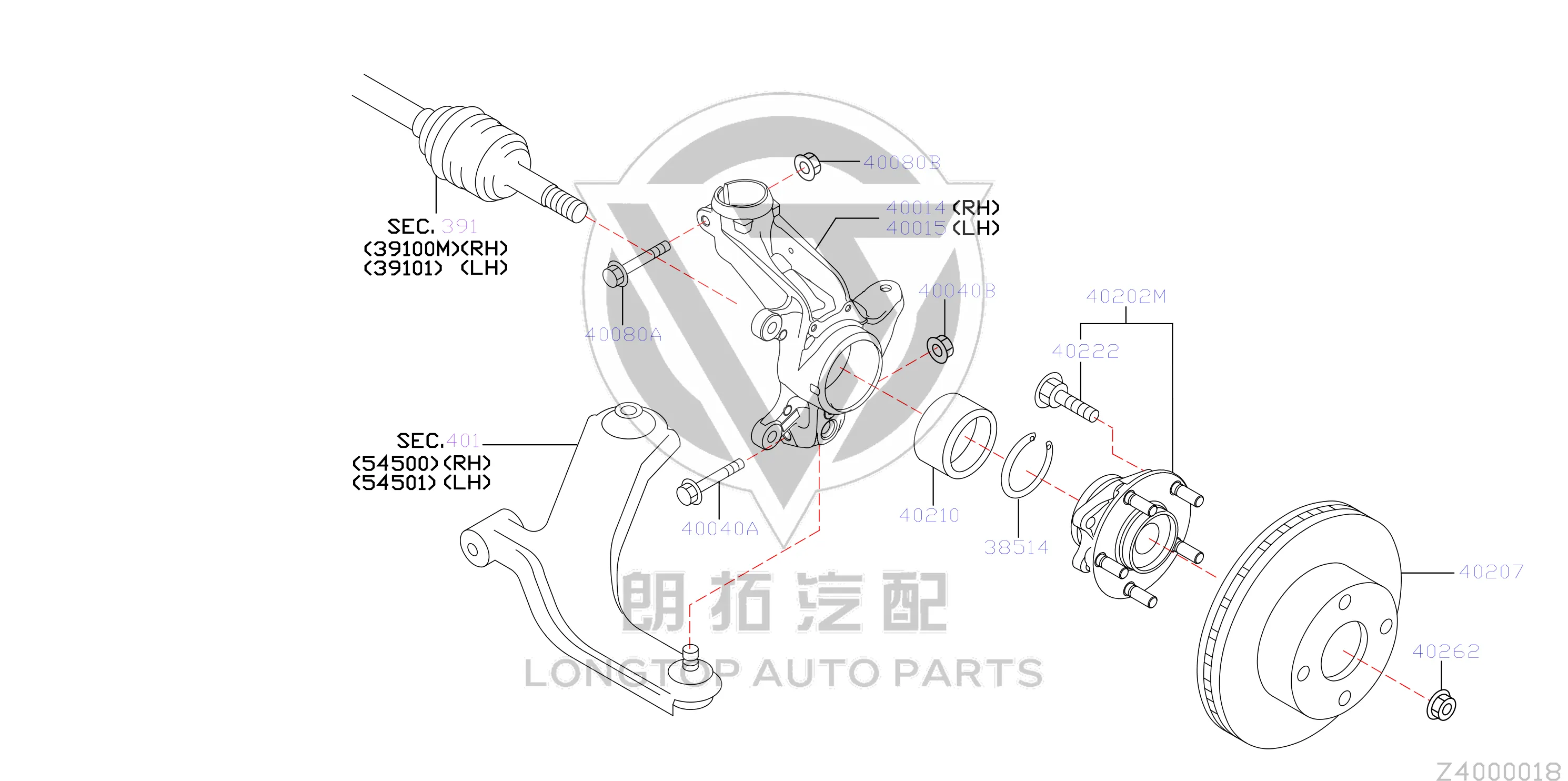 Front Brake Disc (Right) 40206-4CL0A 402064CL0A for Nissan