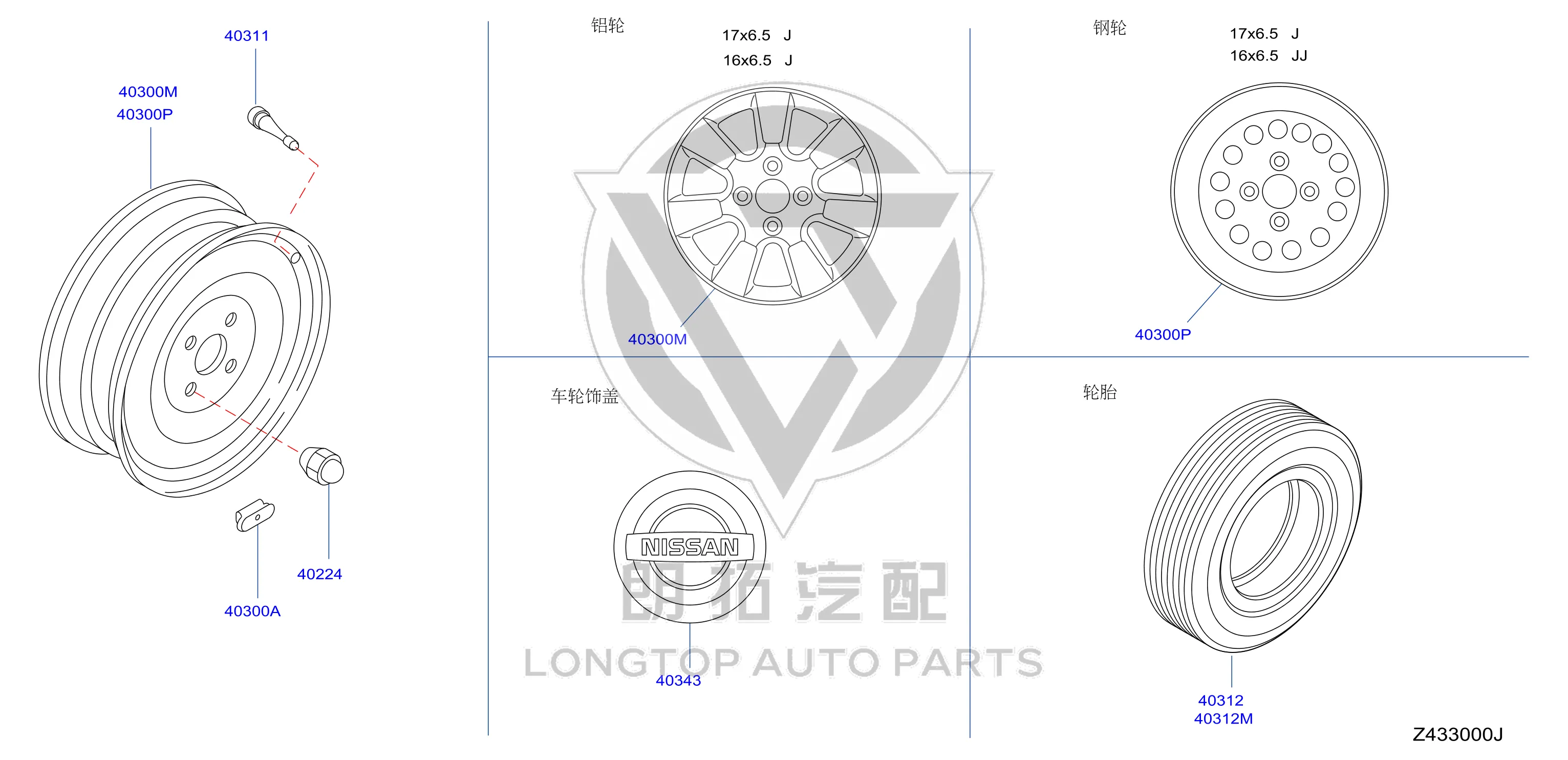 Steel Rim 40300-3DA2B 403003DA2B for Nissan