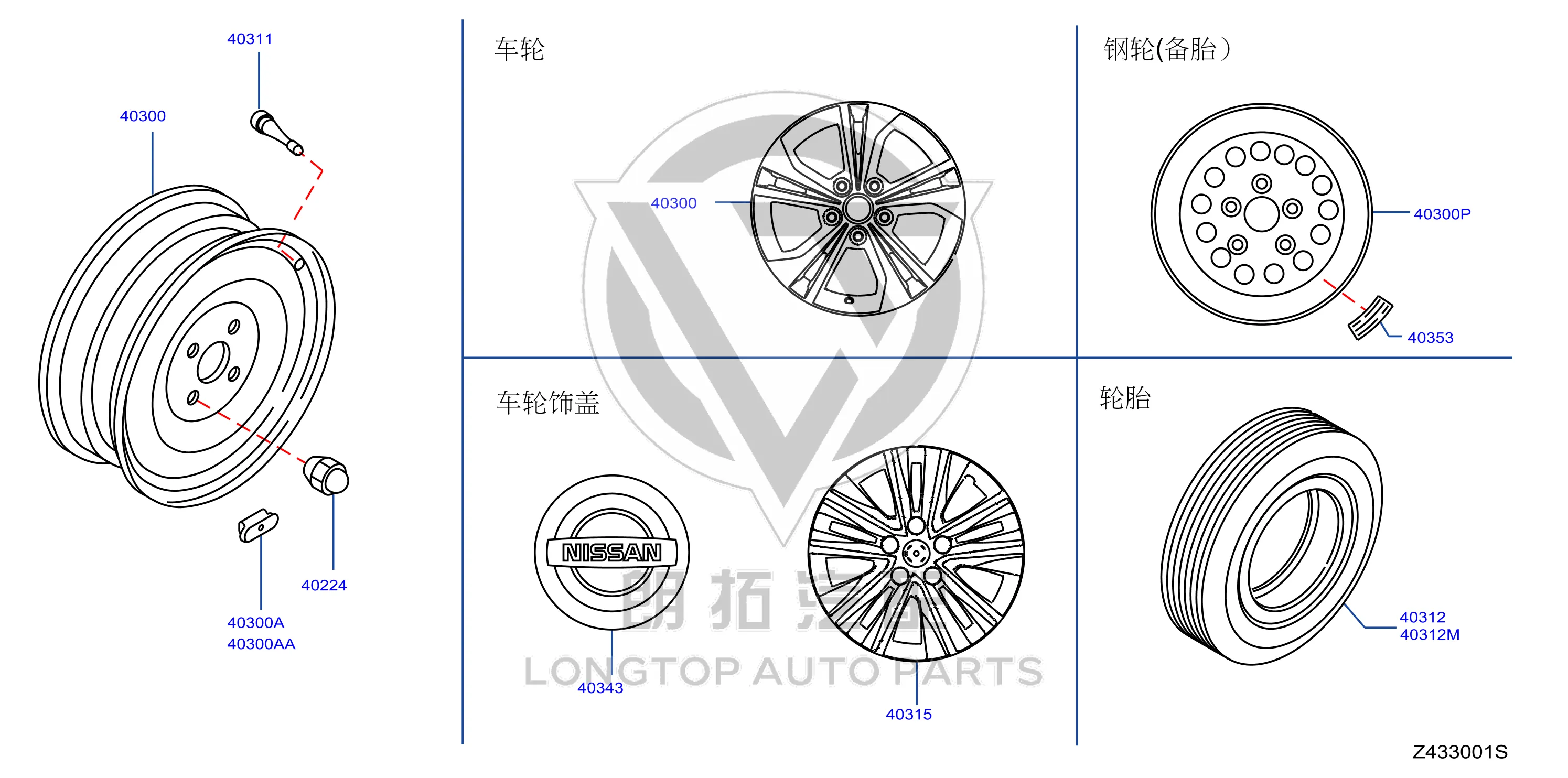 Steel Rim 40300-6LA3A 403006LA3A for Nissan