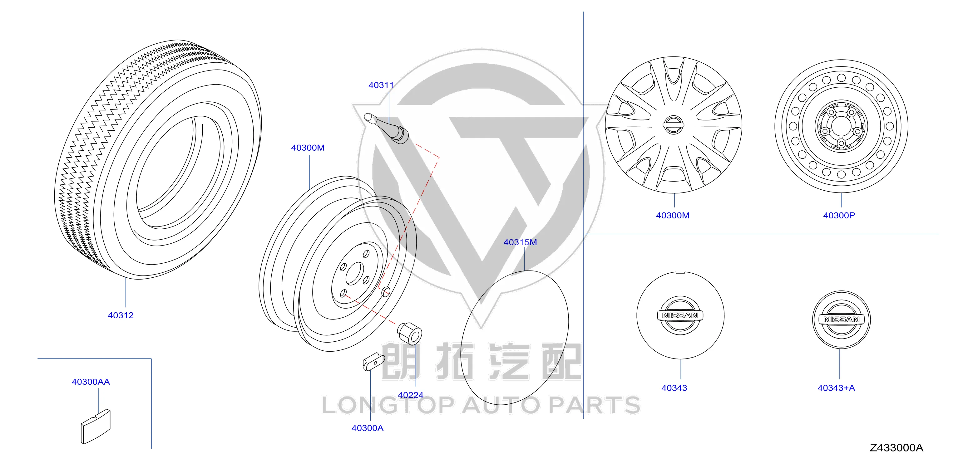 Steel Rim 40300-KA62A 40300KA62A for Nissan