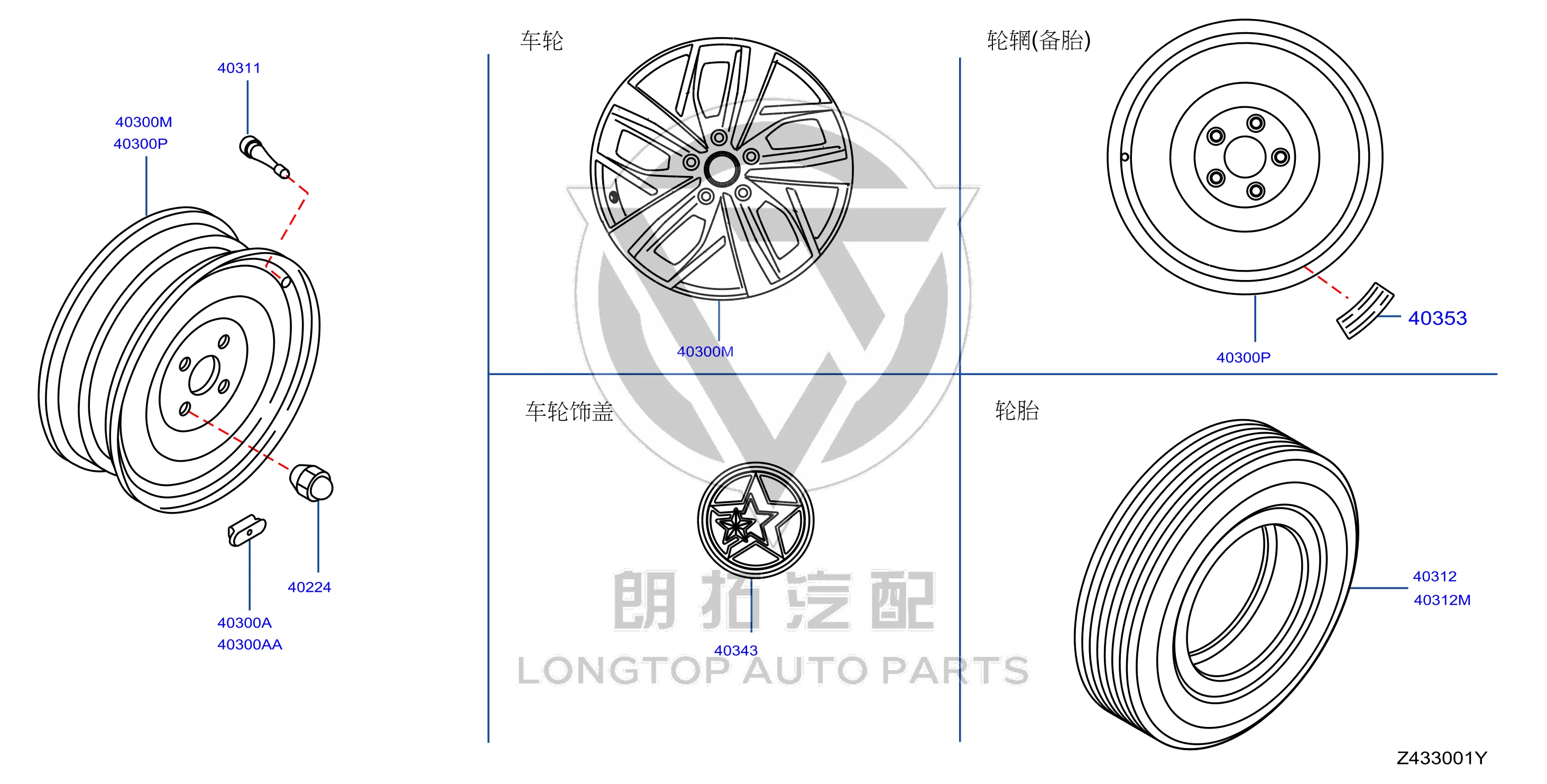 Spare tire 40312-5MA2A 403125MA2A for Nissan