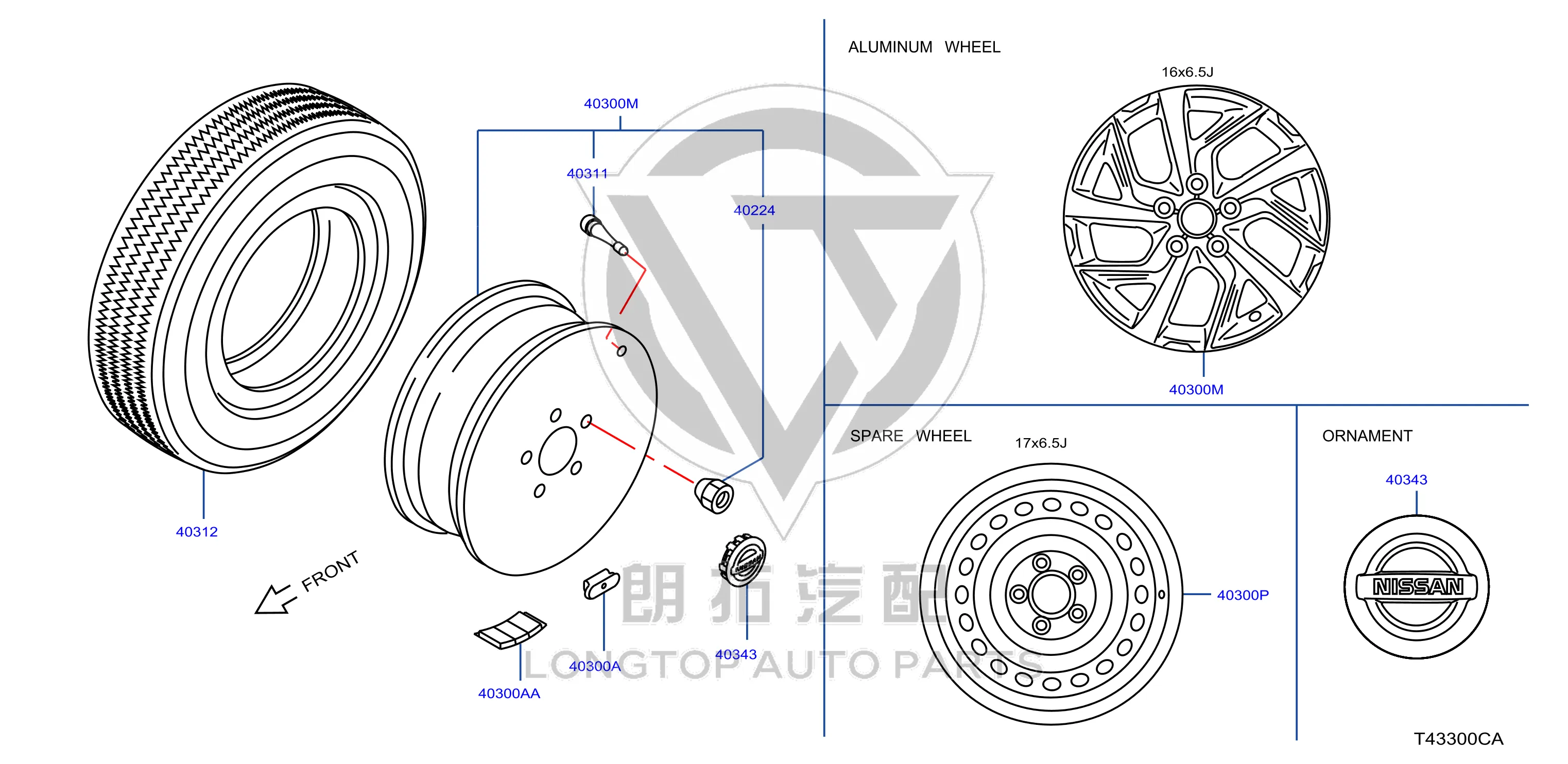 Hubcap 40342-5MA1A 403425MA1A for Nissan