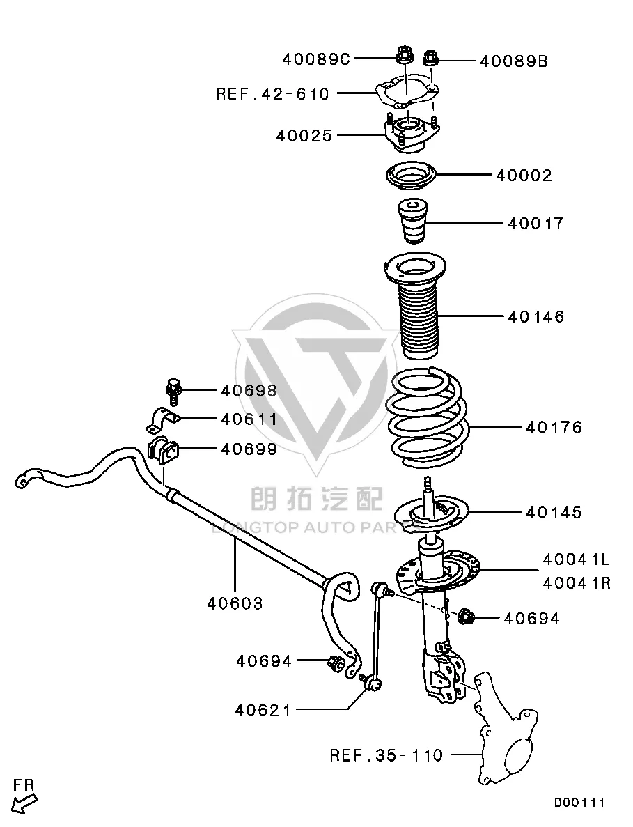 Front Shock Absorber Core (Right) 4060A-60606 4060A60606 for Mitsubishi GF7W