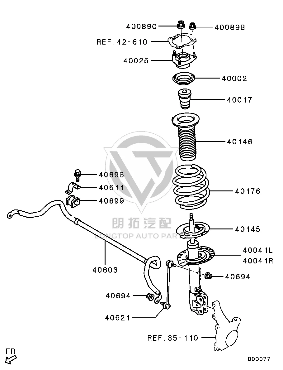 Front Shock Absorber Buffer Block 4055A-048 4055A048 for Mitsubishi GF2W