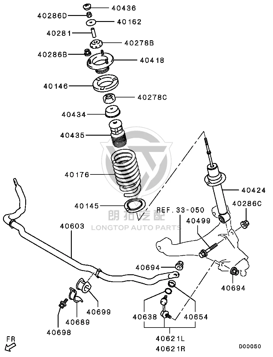 Front Shock Absorber Core 4062A-034 4062A034 for Mitsubishi V87W