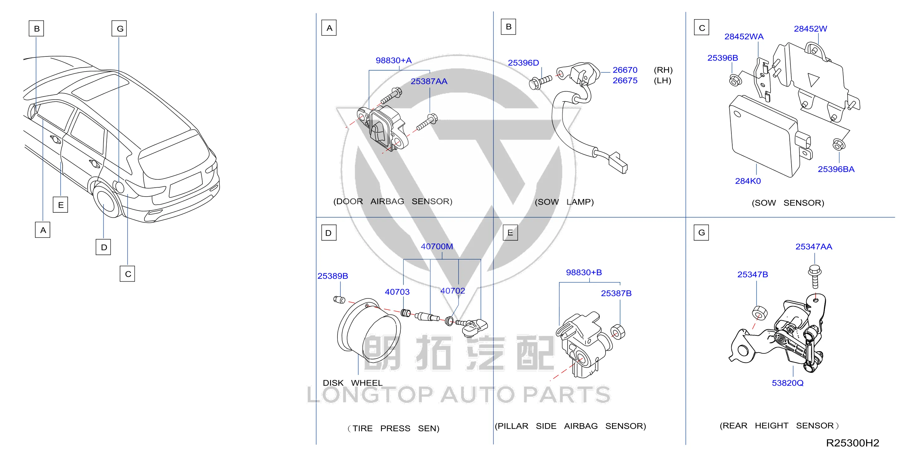 Tire Pressure Sensor 40700-3JA0B 407003JA0B for Infiniti