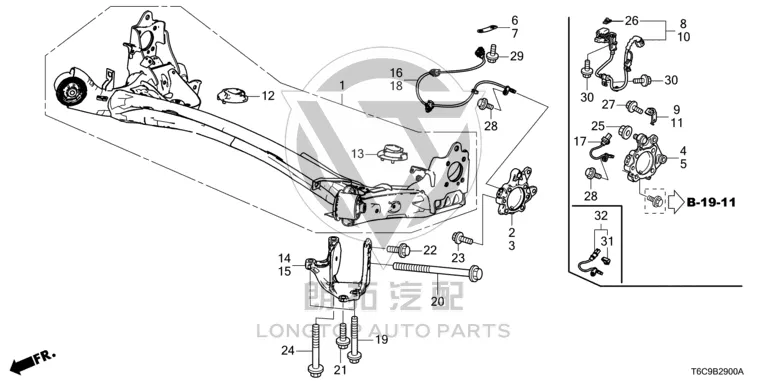 Rear Axle Housing 42100-T6C-N02 42100T6CN02 for Honda