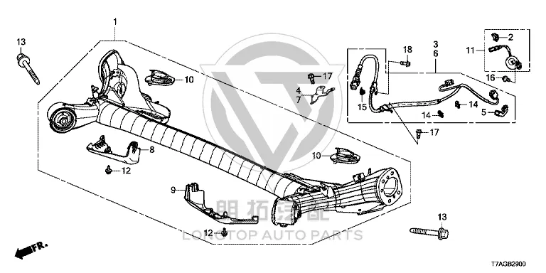 Rear Axle Housing 42100-T7JH0 42100T7JH0 for Honda