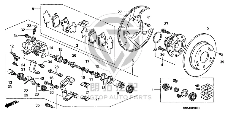 Rear Brake Cylinder (Left) 43019-SNAA10 43019SNAA10 for Honda Siming
