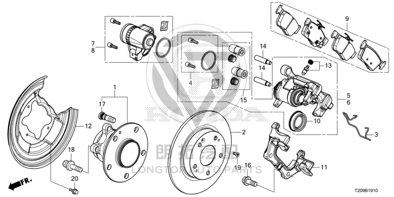 Rear Brake Disc 42510-TETH0 42510TETH00 for Honda