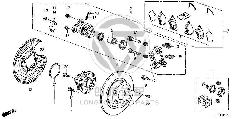 Rear Brake Disc 42510-TB0W0 42510TB0W0 for Honda