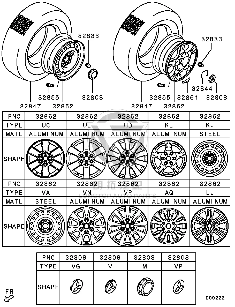 Spare Tire Steel Rim 4250C-247 4250C247 for Mitsubishi V87W
