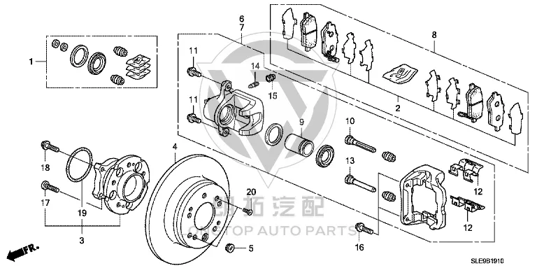 Rear Brake Disc 42510-SLGW00 42510SLGW00 for Honda