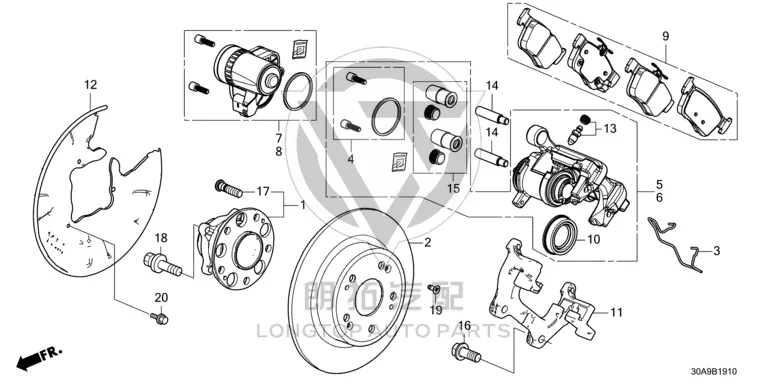 Rear Wheel Bolt 90113-SA000 90113SA000 for Honda