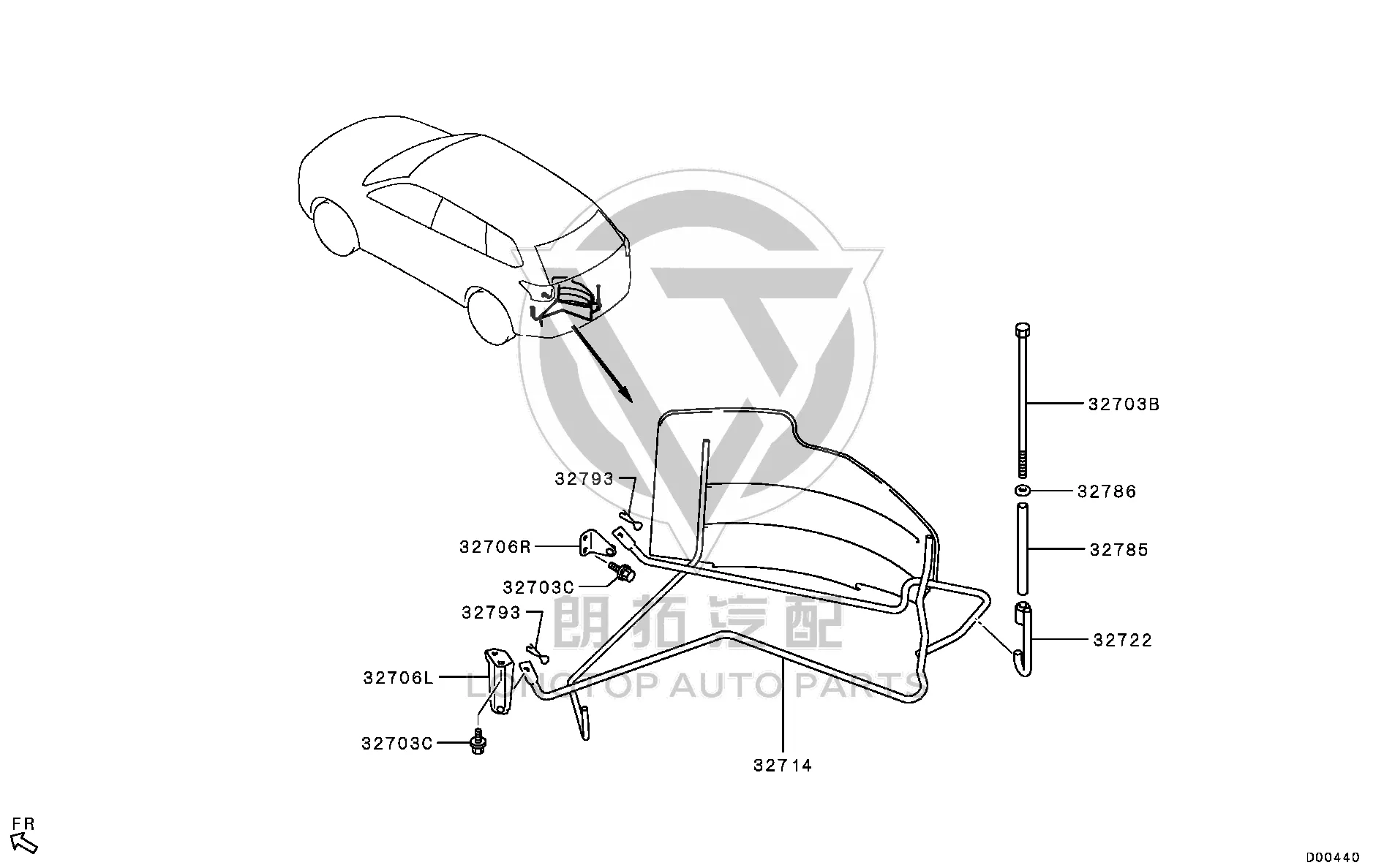 Spare tire rack bracket 4260A-143 4260A143 for Mitsubishi GF7W