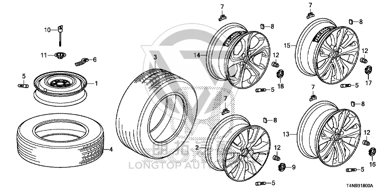 Tire 42751-T4NH0 42751T4NH0 for Honda
