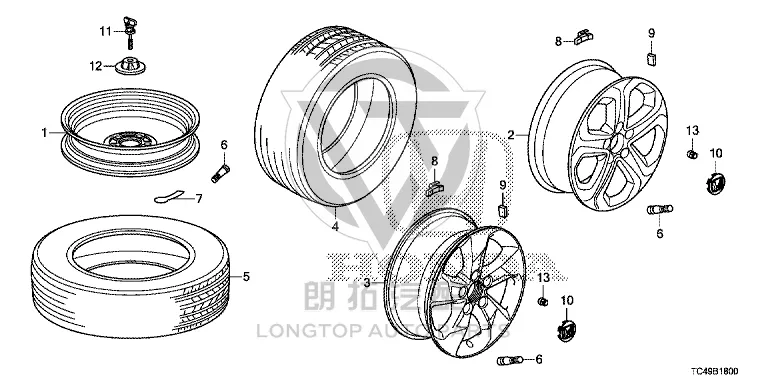 Hubcap 44732-TS6H0 44732TS6H0 for Honda
