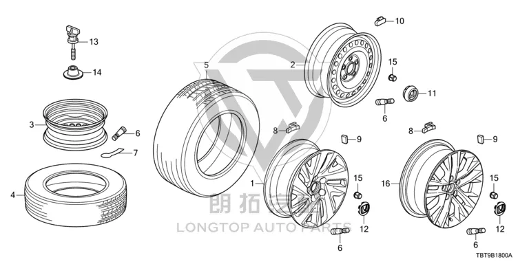 Steel Rim 42700-TBTH01 42700TBTH01 for Honda