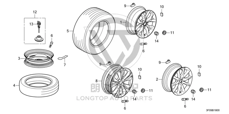 Tire 42751-TLYH02 42751TLYH02 for Honda