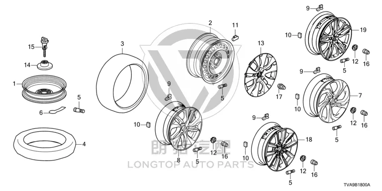 Steel Rim 42800-TVE-HC0 42800TVEHC0 for Honda