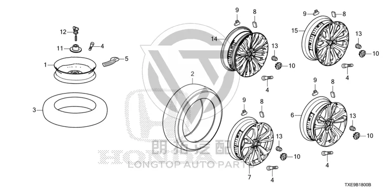 Steel Rim 42800-TXE-H70 42800TXEH70 for Honda