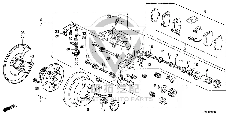 Rear Brake Cylinder (Left) 43019-SDGA0 43019SDGA0 for Honda