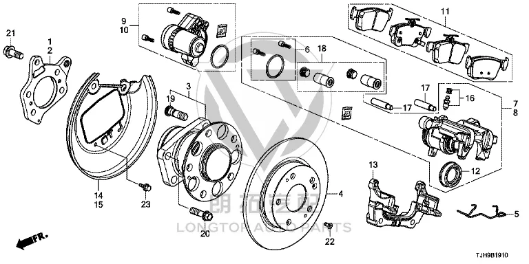 Rear Brake Pad Set 43022-TEAH0 43022TEAH0 for Honda